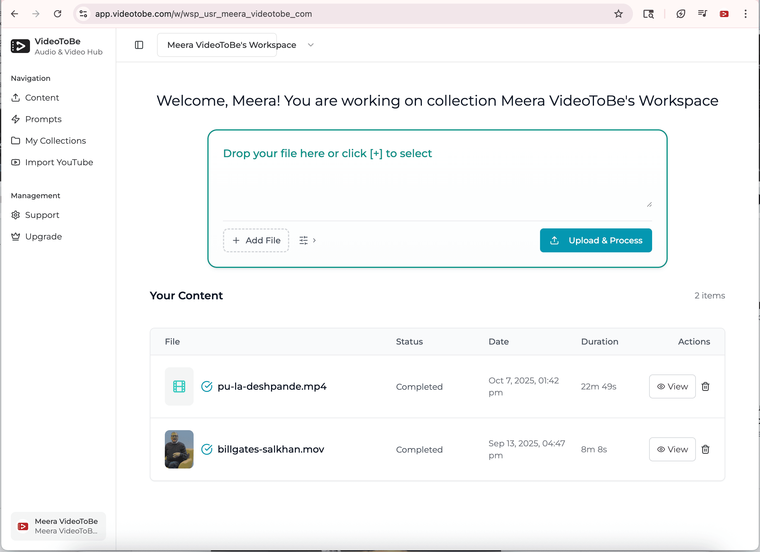 Upload files and manage your media library